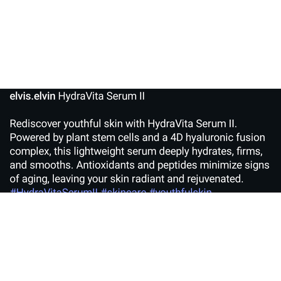 Elvis + Elvin Hydravita Serum II with Vitamin C NIB - Picture 2 of 5